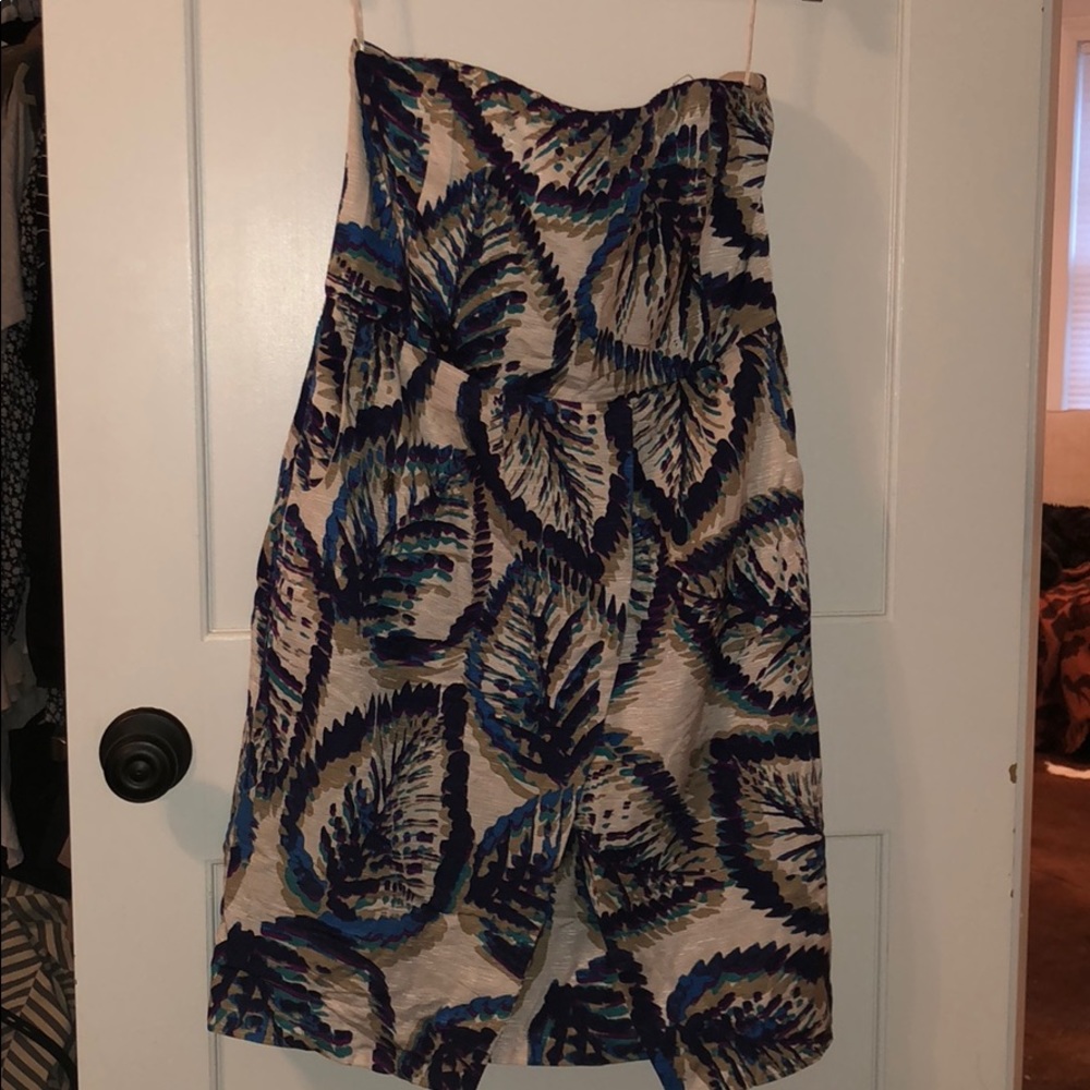 Banana Republic Silk Blend Strapless Dress